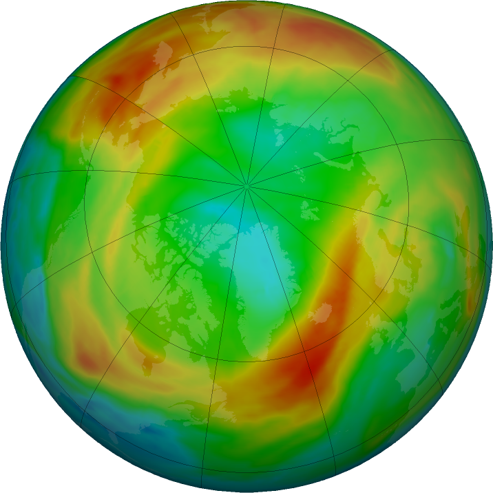 Arctic ozone map for 17 February 2022